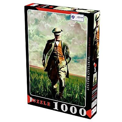1000 Parça Puzzle Atatürk Çiftlikte Yapboz Adam Games - 1