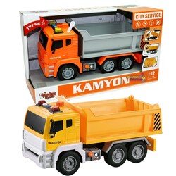 1:12 Sürtmeli Sesli Işıklı Oyuncak Damperli Kamyon - Vardem Oyuncak