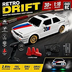 1:16 Uzaktan Kumandalı 4x4 Drift Araba Şarjlı 2.4G Full Fonksiyon 30 Km/H Retro RC Araba - Vardem Oyuncak