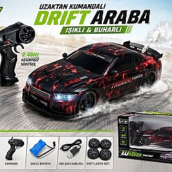 1:16 Uzaktan Kumandalı Drift Araba 2.4G Şarjlı 4x4 Işıklı ve Buharlı RC Araba - Vardem Oyuncak