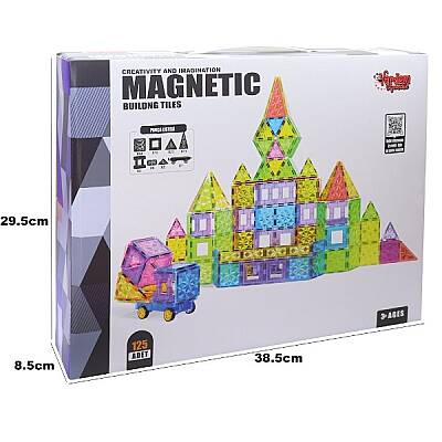 125 Parça Manyetik Yapı Blokları 7,5 Cm Çocuklar İçin Eğitici STEM Oyuncak - 1