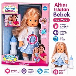 30 Cm Altını Islatan Bebek Sesli Biberonlu Gerçekçi Oyuncak Bebek 24 Ay+ - 3