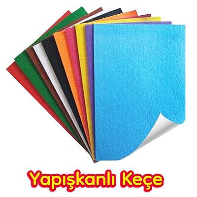 50x70 Keçe Tabaka 10'lu Yapışkanlı Karışık Renk - 1