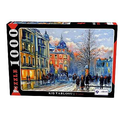 Adam Games Puzzle 1000 Parça Kış Tablosu - 1