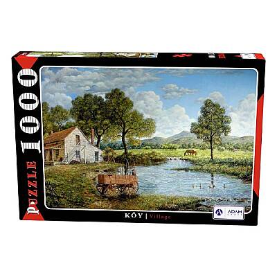 Adam Games Puzzle 1000 Parça Köy Manzarası - 1