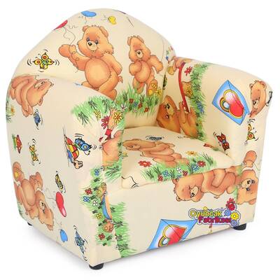 Ayı Karakterli Ahşap Çocuk Koltuğu-Bebek Koltuğu - 2