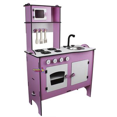 Ahşap Oyuncak Mutfak Seti Pembe 70 x33x101 Cm - 2