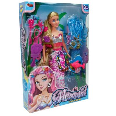 Aksesuarlı Deniz Kızı Oyuncak Bebek 29 Cm - 2
