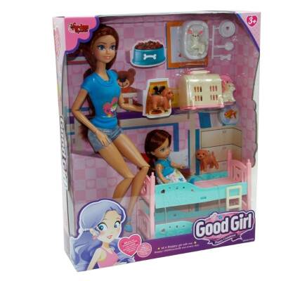 Aksesuarlı Ranzalı Oyuncak Bebek 29 Cm - 1