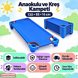 Anaokulu Kampeti 130x55 cm Kreş Çocuk Uyku Yatağı Kampet Yatak - 2