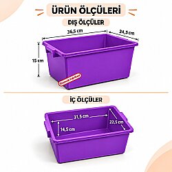 Anaokulu ve Kreş Tipi Plastik Oyuncak Saklama Kutusu-Kapaksız Çekmece Modeli - 3
