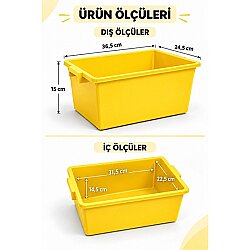 Anaokulu ve Kreş Tipi Plastik Oyuncak Saklama Kutusu-Kapaksız Çekmece Modeli - 2