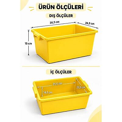 Anaokulu ve Kreş Tipi Plastik Oyuncak Saklama Kutusu-Kapaksız Çekmece Modeli - 2