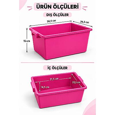 Anaokulu ve Kreş Tipi Plastik Oyuncak Saklama Kutusu-Kapaksız Çekmece Modeli - 4