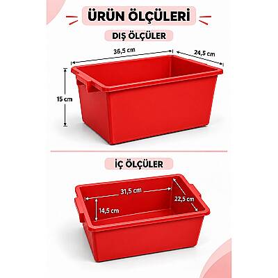 Anaokulu ve Kreş Tipi Plastik Oyuncak Saklama Kutusu-Kapaksız Çekmece Modeli - 5