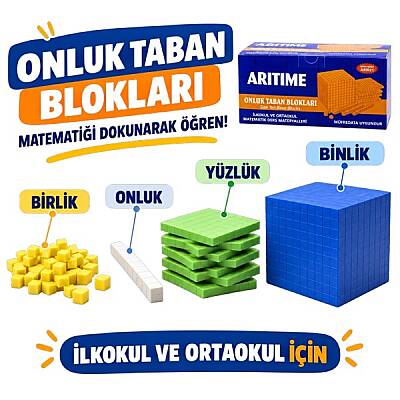 Aritime Onluk Taban Blokları Birlik Onluk Yüzlük Matematik Eğitim Materyali - 1