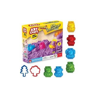 Art Craft 3D Hayvanlar Kinetik Kum Seti Kurumaz 500 GR 8 Parça - 2