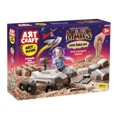 Art Craft Görevimiz Uzay Mars Kurumayan Kinetik Kum Oyun Seti 750 gr - 1