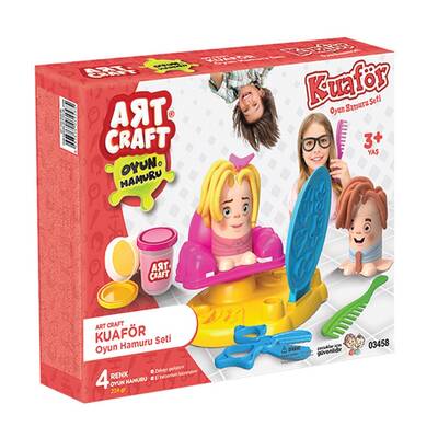 Art Craft Kuaför Seti Oyun Hamuru 4 Renk Hamur - 1