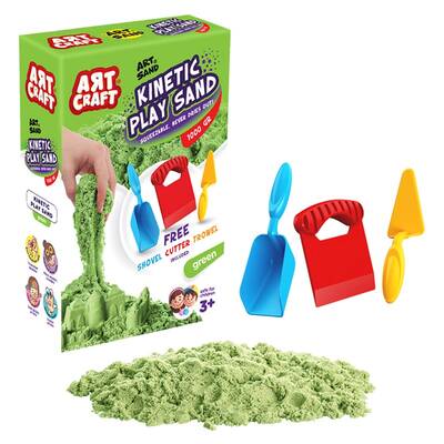 Art Craft Kurumayan Kinetik Oyun Kumu Yeşil 1000 Gr - 1