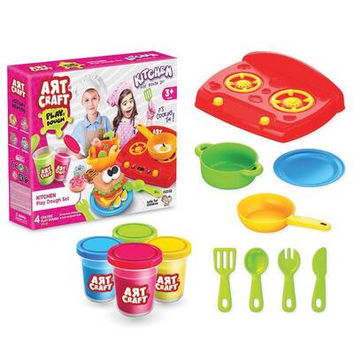 Art Craft Oyuncak Mutfak Ocaklı Oyun Hamuru Seti 12 Parça - 2