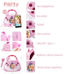 Baoli Oyuncak Prenses El Çantalı Mikrofonlu Mp3 Çalar Parti Müzikleri - 3