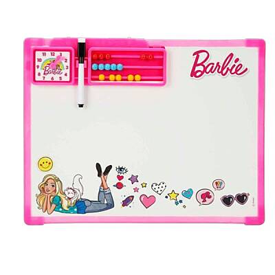 Barbie Abaküslü Yazı Tahtası Çocuklar İçin Eğitici Yazı Çizim ve Matematik Aktivite Oyuncağı - 1