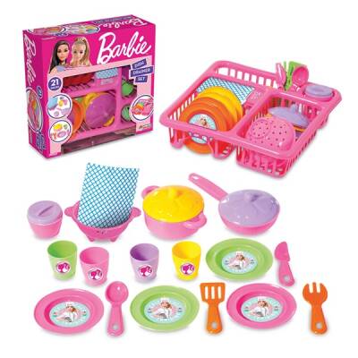 Barbie Bulaşık Yıkama Seti 21 Parça - 1
