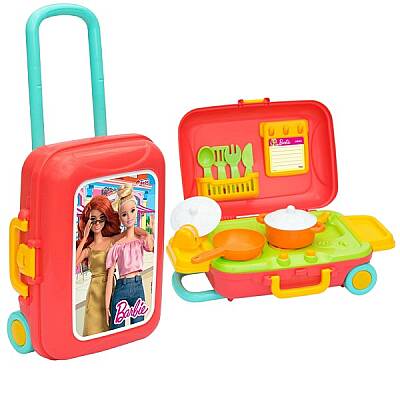 Barbie Mutfak Set Bavulum Oyuncak Mutfak ve Evcilik Seti - 1