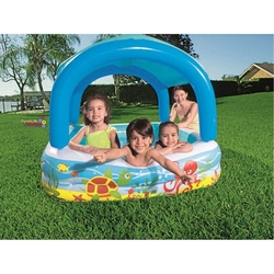 Bestway 52192 Gölgelikli Güneş Korumalı Kare Şişme Havuz 147 Cm - 4