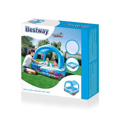 Bestway 52192 Gölgelikli Güneş Korumalı Kare Şişme Havuz 147 Cm - 6
