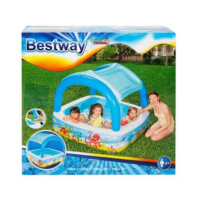 Bestway 52192 Gölgelikli Güneş Korumalı Kare Şişme Havuz 147 Cm - 7
