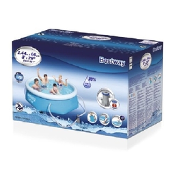 Bestway Eays Büyük Boy Şişme Havuz 244 cm x 66 Cm Devir Daim Motoru Hediyeli Pompa Motorlu Filitreli - 2