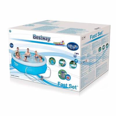 Bestway Eays Büyük Boy Şişme Havuz 305x76 Cm Devir Daim Motoru Hediyeli Pompa Motorlu Filitreli - 3