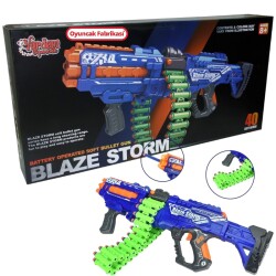 Blaze Storm Otomatik Şarjlı Yumuşak Mermili Tüfek (40 Mermi Dahil) - Vardem Oyuncak