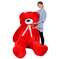 Büyük Boy Kocaman Salaş Puffy Red Kırmızı Peluş Ayı 2 Metre (200 Cm) - 3