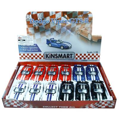 Çek Bırak Araba Kinsmart Dodge Viper GTS-R Desenli - 2