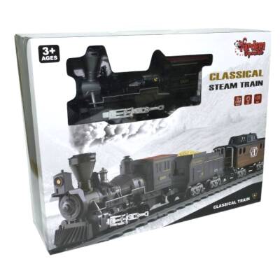 Classic Buhar Duman Çıkartan Oyuncak Tren Işıklı ve Sesli - 3