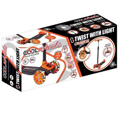 Cool Wheels Twist Led Işıklı 3 Tekerlekli Ayarlı Scooter Turuncu - 4