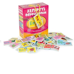 Dıy Toy Alfabeyi Öğreniyorum Eğitici Eva Çocuk Puzzle 58 Parça - 1