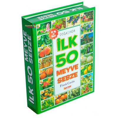Dıy Toy Doğasında İlk 50 Meyve ve Sebze Flash Kart - 2