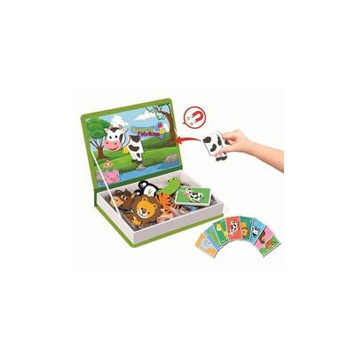 Dıy Toy Eğitici Magnet IQ Hayvanlar Tamamlama Kartları Manyetik Puzzle - 3