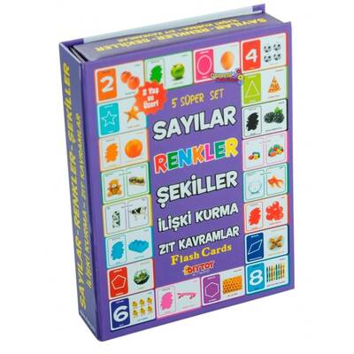 Dıy Toy Eğitici Oyuncaklar 5 li Süper Set (Sayılar-Renkler-Şekiller-İlişki Kurma - 3