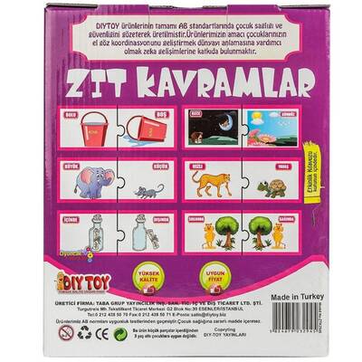 Diy Toy Eğitici Zıt Kavramlar Eşleştirme Çocuk Oyunu Eva 30 Parça - 2