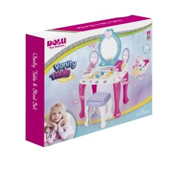 Dolu Oyuncak Unicorn Ayaklı Makyaj Seti ve Sandalye Seti - 2
