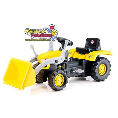 Dolu Pedallı Oyuncak Traktör Kepçeli Büyük Boy - 3
