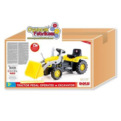 Dolu Pedallı Oyuncak Traktör Kepçeli Büyük Boy - 4
