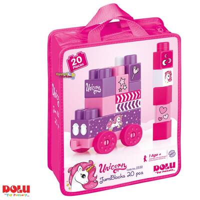 Dolu Unicorn Çantalı Eğitici Mega Büyük Blok 20 Parça - 1
