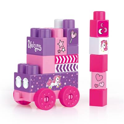 Dolu Unicorn Çantalı Eğitici Mega Büyük Blok 20 Parça - 2