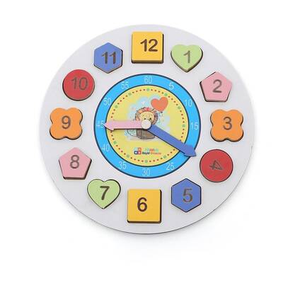 Eğitici Ahşap Eğitici Geometrik Bul Tak Saat - 2